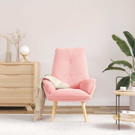 Sessel Rosa 69 x 74 x 93 cm Sherpa-Stoff