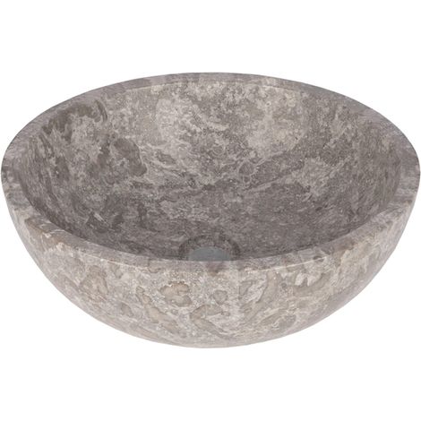 Differnz Boomer Vasque à poser - 21x12cm - rond - Marbre - Gris
