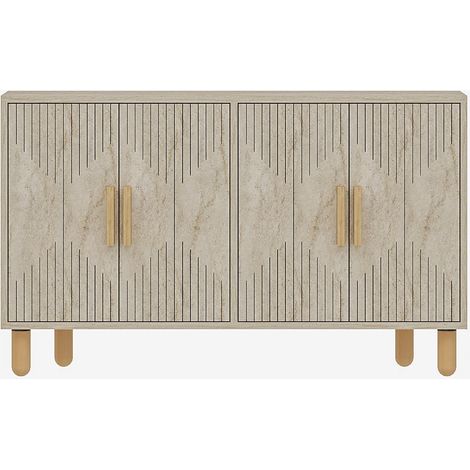 Anrichte aus Holz "Roger" - 120 x 30 x 74 cm - Travertin