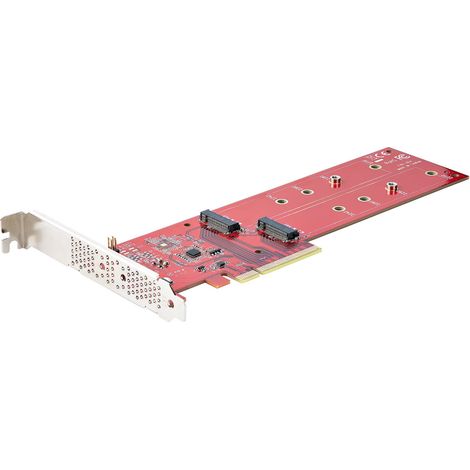 StarTech.com Adattatore PCI Express M.2 NVMe - Scheda Adattatore PCIe 4.0 x8 x16 a Doppio SSD M.2 NVMe or AHCI, 7.8Gbps per disco - Biforcazione richiesta - Compatibile con Windows/Linux (PCIE M.2 AD (1/5)