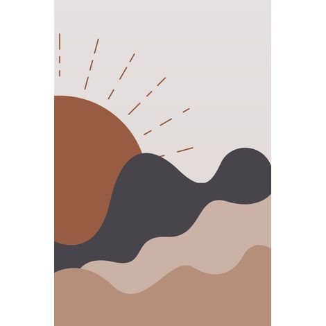 Papier peint panoramique - Paysage Boho - 170 cm x 255 cm (1/2)