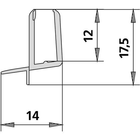 Kermi Dichtleiste x2, 4269, 550mm, 2534045 (1/2)