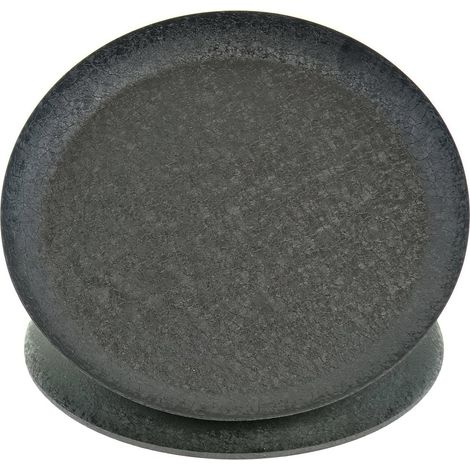 SCHEULEN Dekoteller M Schwarz mit Strukturoberfläche Ø 20 cm - Metall (1/3)
