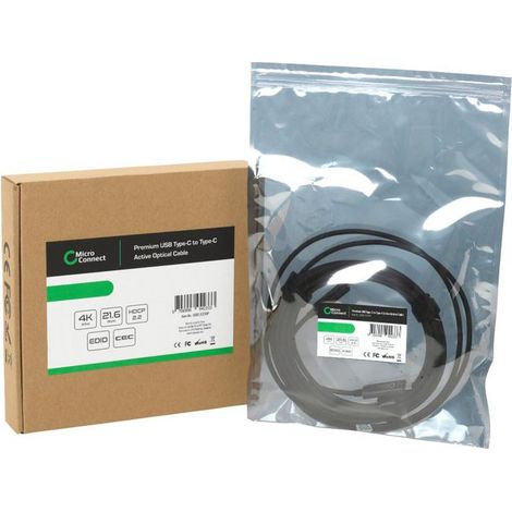 Cable USB-C Gen2 de fibra óptica premium MicroConnect