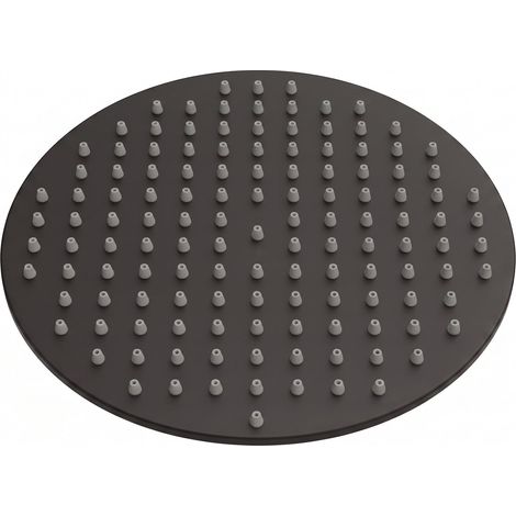Badplaats Alcachofa de Ducha Redonda 20 x 20 cm – Negro Mate – A (1/3)