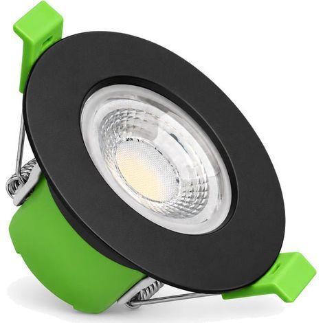Spot Encastrable Coupe-Feu BBC 6W ø86mm Dimmable CCT IP65 Noir - 3000K/4000K/6500K - SILAMP (1/2)