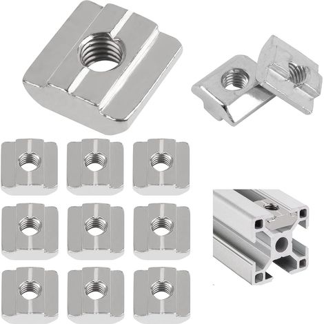 10 Stück Nutensteine M8, T Nut Schiene M8 Nutenstein Schiebemuttern Set Aluschiene C Aluminiumprofil-Extrusionsschlitz für die Architektur, Holzbearbeitung, von industriellen Aluminiumrahmenstrukturen (1/5)