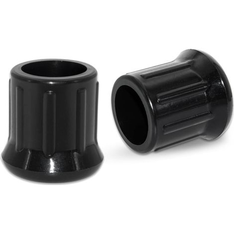 Lot de 4 Embouts antidérapants en Caoutchouc pour Pieds de Chaise - Diamètre 25 mm, Ronds, Noir
