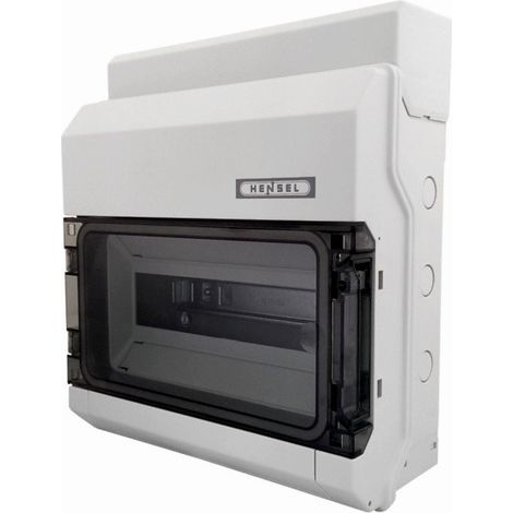 Cuadro de distribución modular hermético 1x12 para montaje en superficie, IP54, Hensel KV1512, terminal Pe/N (1/4)