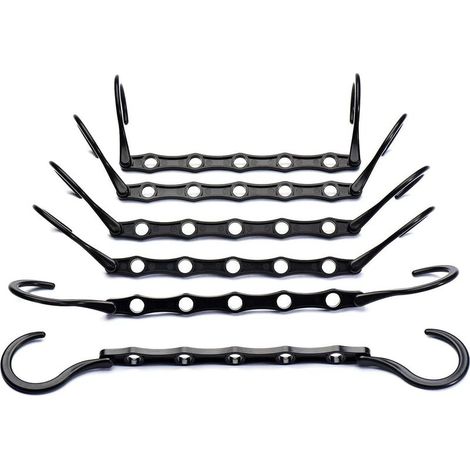 Lot de 10 Cintres Magiques Organisateur de Noir 38CM Cintre Garde-Robe Rangement pour Vêtements Gain de Place dans les Placard (1/5)