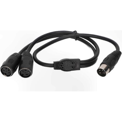 Câble adaptateur répartiteur mini DIN en Y à 4 broches de 1,6 pied, connecteur mâle vers femelle, adapté à l'installation d'équipements professionnels. (1/5)