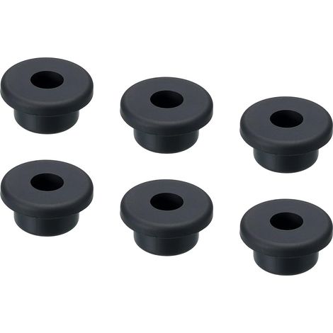 6Pcs Passe Fil Caoutchouc en Forme de T Diamètre d'Installation 20mm, ID 10mm, Hauteur 14mm Passe-Câble Bouchons d'Étanchéité pour Trous de Câbles, Noir (1/5)