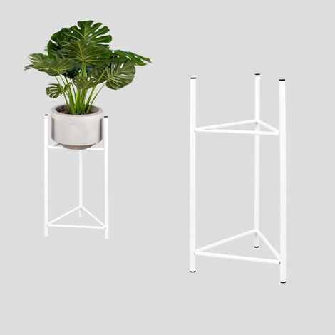 Soporte para maceta de metal blanco Loft Lizio L MAX. Maceta de 30,5 cm. (1/5)