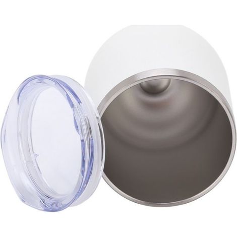 Verre à vin sans pied - - 12 oz - Acier inoxydable 304 - Isolé sous vide - Blanc (1/4)