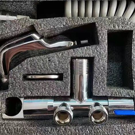 304 Stainless Steel Toilet Sprayer Set, Faucet Flush Head, Toilet Bathroom Water Gun, High Pressure - Electroplated, No Drill Required