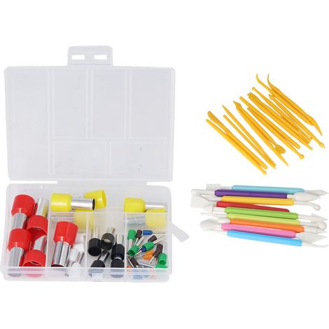 Set mit 63 runden Ausstechformen aus Polymerclay, Schnitzmesser, Gravierstift, Werkzeugen für DIY-Schmuck und Gebäck (1/5)