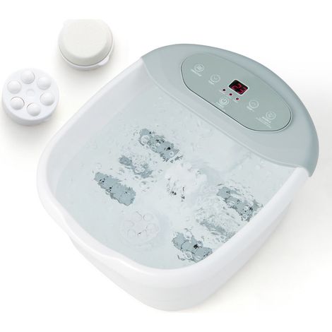 Baño de pies con masaje automático 33 x 39 x 18 cm antidolor ambiente acogedor polipropileno gris 200014961 (1/2)