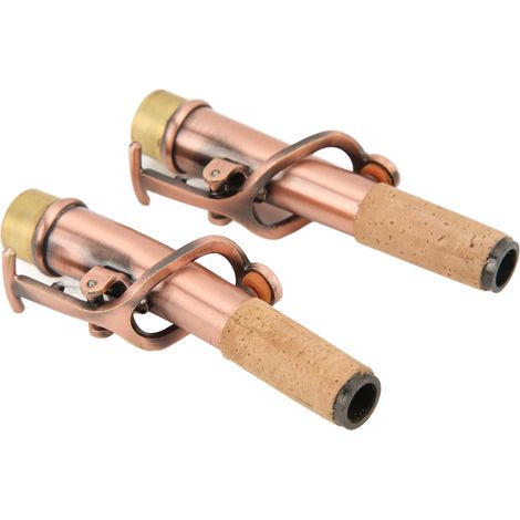 2 Pièces Bouchon d'Embouchure Saxophone Soprano Courbé Droit en Laiton Antique Accessoires de Remplacement (1/5)