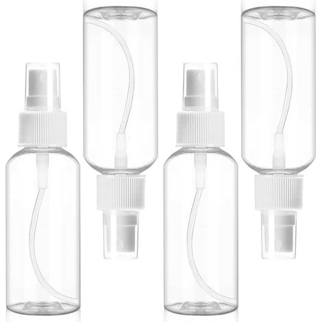 flaconi spray da 50 ml, mini vaporizzatori in plastica a nebulizzazione fine, flaconi di profumo vuoti, ricaricabili e riutilizzabili, flaconi atomizzatori trasparenti, ideali per viaggi e gite (50 ml (1/5)