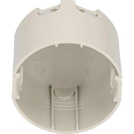 Boîtier encastrable circulaire pour protection prise 250V IP30 gris (1/2)