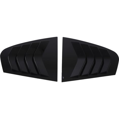 Couvercle de persienne de fenêtre latérale, 1 paire, protection légère, résistante à l'usure, garniture de volets triangulaires pour série 3 F30, noir brillant (1/5)