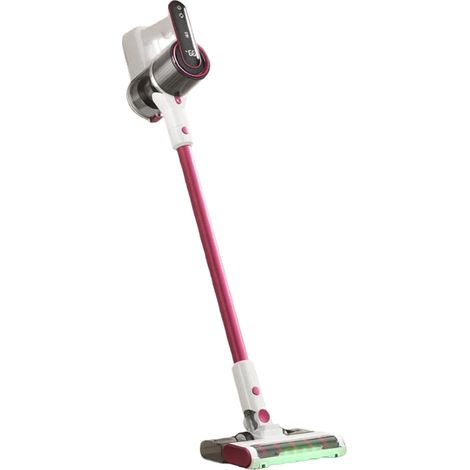 Aspirateur balai sans fil puissant 2en1 avec brosse anti-emmêlement et Écran LED - Aspirateur sans fil rechargeable 22.2V Tube pliable - Rouge (1/4)
