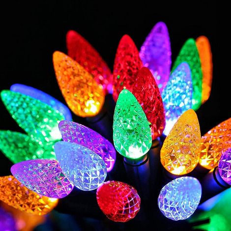 Guirlandes lumineuses à piles de 15m 50 LED Strawberry 8 modes avec heure d'allumage et d'extinction automatique, convenant à la décoration intérieure et extérieure de la guirlande d'arbres, du jardin (1/5)