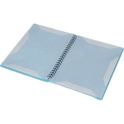 Classeur à partitions musicales, grand format, PVC bleu, protection feuilles A4, organisateur de documents pour école, bureau et maison, capacité élevée. (1/5)