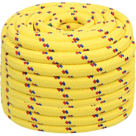 Corde de bateau, Corde de Chanvre, pour la Décoration, le Bricolage, le Jardinage Jaune 20 mm 100 m Polypropylène OIB9612E (1/5)