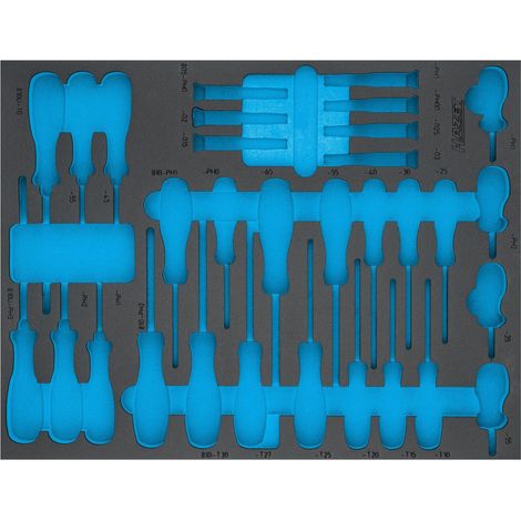 Insert en mousse souple HAZET à 2 composants 163-524L (1/2)