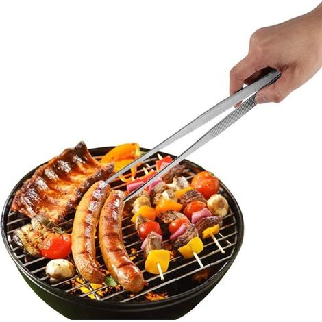 Acier inoxydable Kochpinzette, 30cm de long Grillpinzette - Barbecue Fleischpinzette, Pince à épiler et une Pince de Cuisine peut être utilisé comme Grillzange Fleischwender Fleischpinzette (1/5)