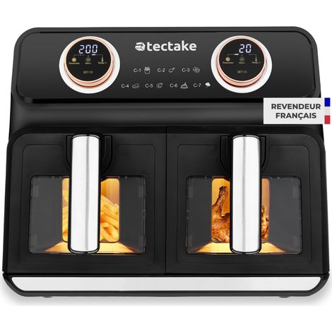 Friteuse à air chaud 2 compartiments de cuisson 7 programmes 2400W (1/5)