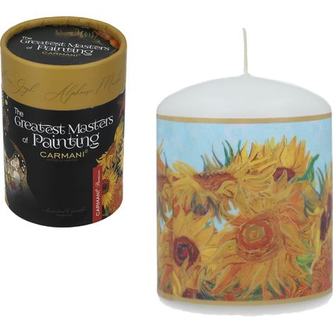 Candela profumata Van Gogh con girasoli, candela decorativa per soggiorno (1/3)