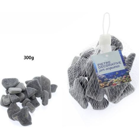 TrAdE Shop Traesio - Pietre Decorative Sassi Acquario Grigi 300 Gr. Decorazione Piante Giardino 70264 -