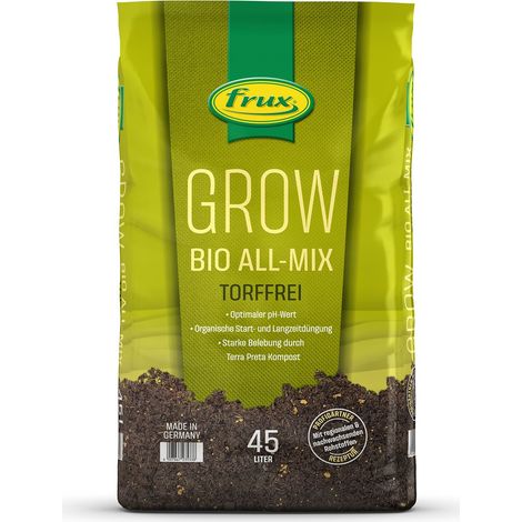 frux® Pro GROW ALL-MIX Cannabis Substrat torffrei - 45 Liter