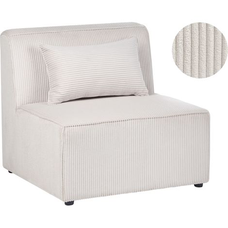 Sillón modular de pana asiento 1 plaza moderno sala de estar beige Lemvig (1/5)