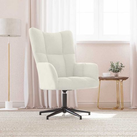 Relaxsessel Cremeweiß Samt