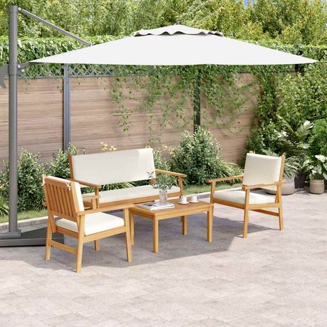 vidaXL Gartensofa-set 4 pcs Braun 120 x 65,5 x 79 cm Massivholz Akazie (1/5)