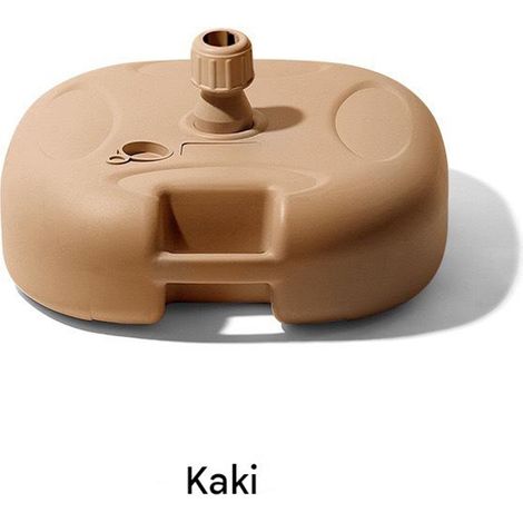 Base de Parasol à Remplir d'Eau ou de Sable 20L – Socle Stable pour Parasol de Jardin, Terrasse et Balcon 1 Pièce, Kaki (1/4)
