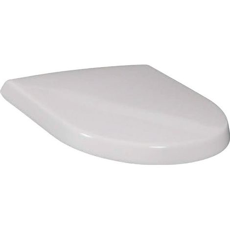 Couvercle, à charnières SoftClosing, à charnières chromées, En Duroplast Blanc