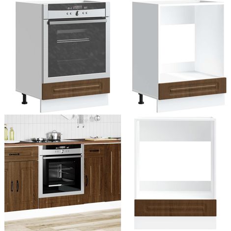 vidaXL Armoire à four Kalmar chêne marron bois d'ingénierie (1/5)