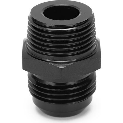 12AN auf 3/4NPT gerader Adapter, schwarz eloxiertes Aluminium, Ersatzgewindeanschluss, Hochleistungs-Kraftstoffanschluss, Außengewinde, auslaufsichere Befestigung. (1/5)