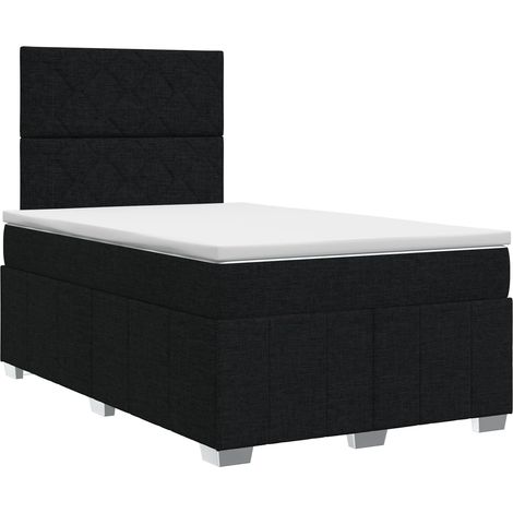 Maison Exclusive - Letto box spring con materasso Nero 120 x 190 cm Tessuto (1/5)