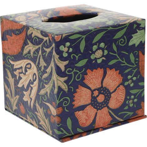 Boîte à mouchoirs décorative en cuir, porte-mouchoirs pour salon et chambre-13X13X13CM (1/4)
