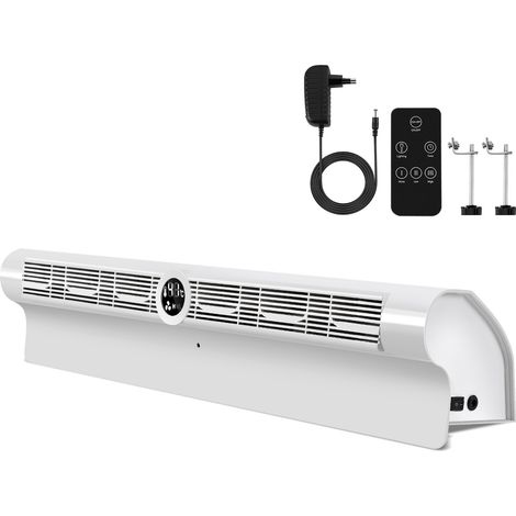 Jiubiaz Ventilador para radiador con control automático de temperatura, 6 salidas de aire, 3 velocidades, temporizador, mando y luz RGB (1/5)