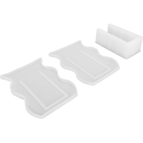 Moule en silicone réutilisable pour vase DIY, forme vague, flexible et souple, idéal pour aromathérapie, résine, plâtre, ciment, moulage créatif, 1 pièce. (1/5)
