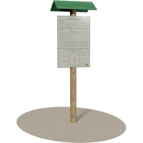 Stazione Inizio Percorso 3011 Giochipark legno cartello Dibond outdoor fitness
