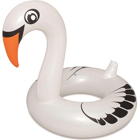 36124 Flotador inflable gigante forma de Cisne BESTWAY 165 x 117cm Blanco o Rosa Color: Blanco