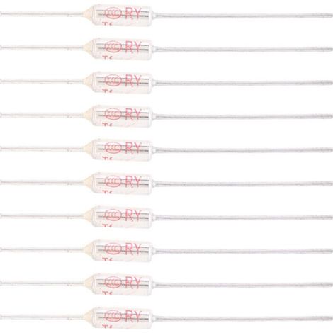 Pack of 10 Thermal Fuses TF 72-250℃ Metal Casing 250V AC 10A for Household or Industrial Electrical Products (250℃) (1/5)
