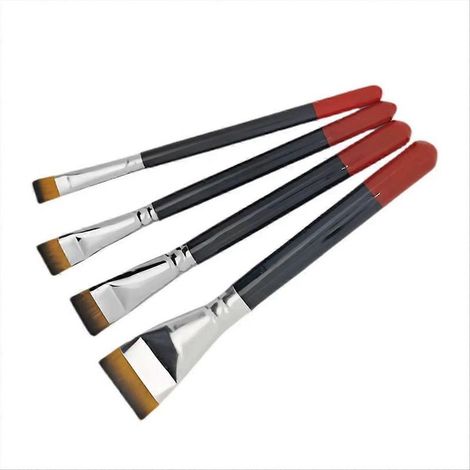 Pinceau en nylon à poils courts spécifique pour la laque, gros pinceau à laque, matériel de peinture à l'huile, petit stylo plat pour les arts plastiques (1/5)
